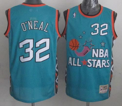 Mitchell And Ness Magic #32 Shaquille O'Neal Light Blue 1996 All Star Stitched Basketball Jersey