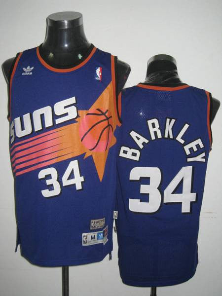 Mitchell & Ness Suns #34 Charles Barkley Stitched Blue Throwback Basketball Jersey