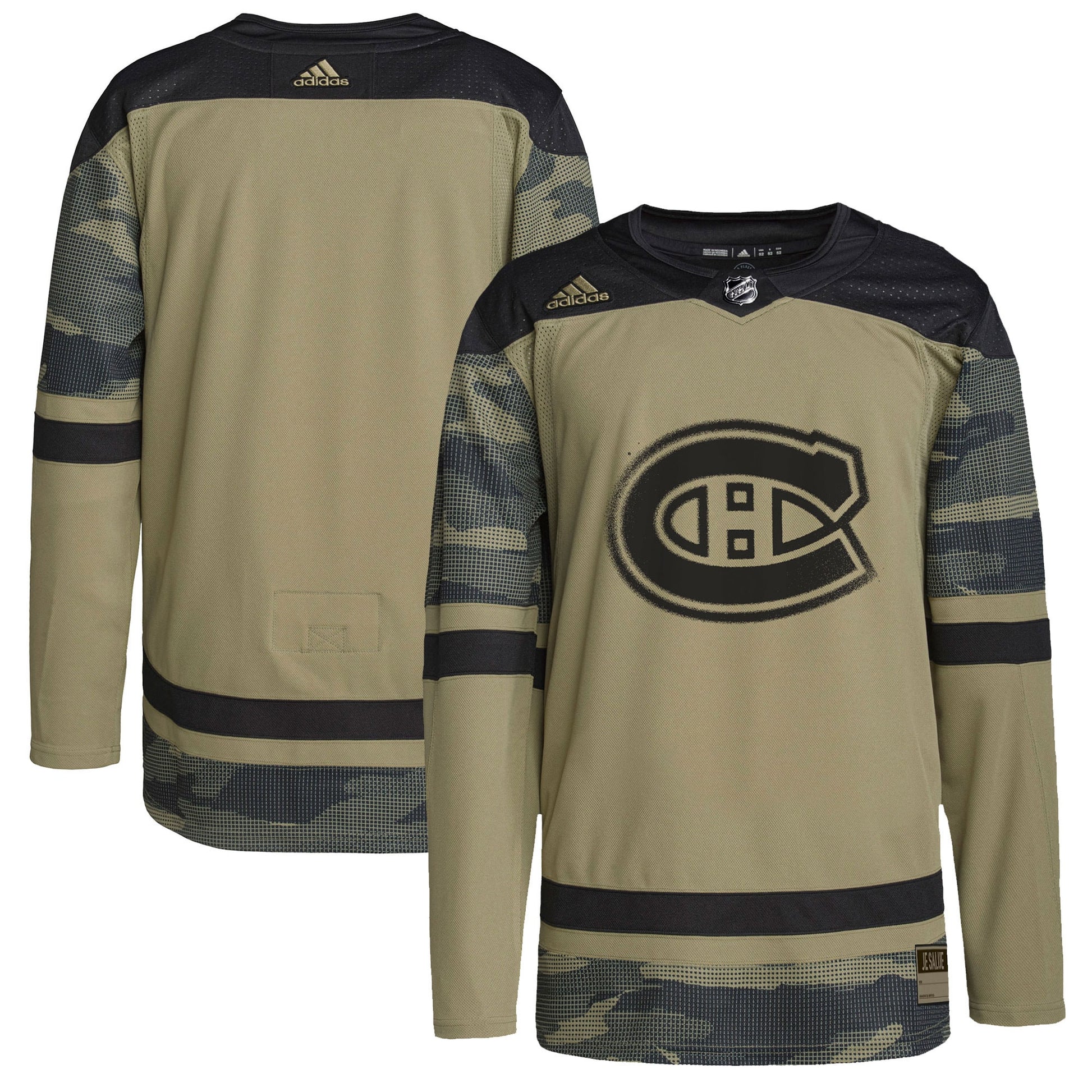 Montreal Canadiens Logo Military Appreciation Team Practice Hockey Jersey - Camo