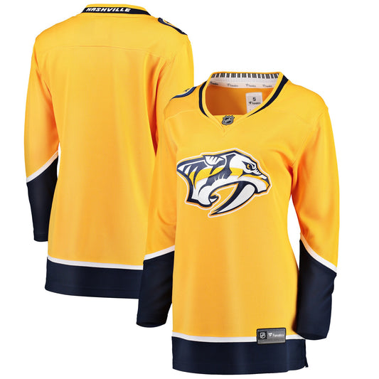 Nashville Predators Branded Women's Breakaway Home Hockey Jersey - Yellow