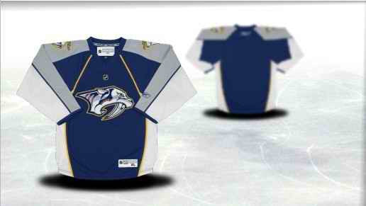 Nashville Predators Youth Customized Blue Hockey Jersey