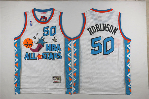  1996 All Star 50 David Robinson White Hardwood Classics Basketball Jersey