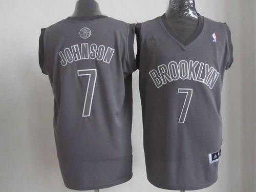 Nets #7 Joe Johnson Grey Big Color Fashion Stitched Basketball Jersey