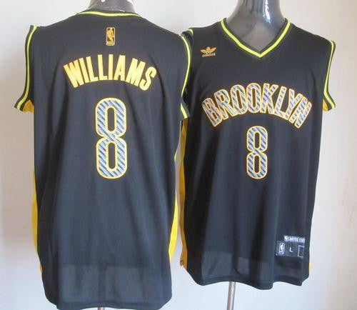 Nets #8 Deron Williams Black Electricity Fashion Stitched Basketball Jersey