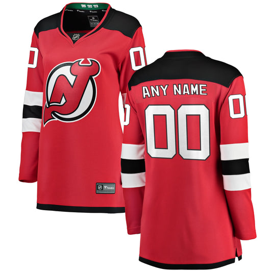 New Hockey Jersey Devils Branded Women's Home Breakaway Custom Hockey Jersey - Red