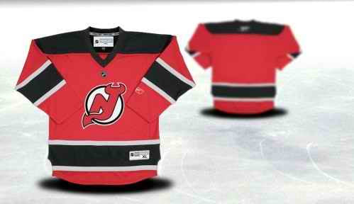 New Hockey Jersey Devils Youth Customized Red Hockey Jersey