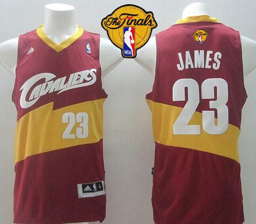 New Revolution 30 Cavaliers #23 LeBron James Red The Finals Patch Stitched Basketball Jersey