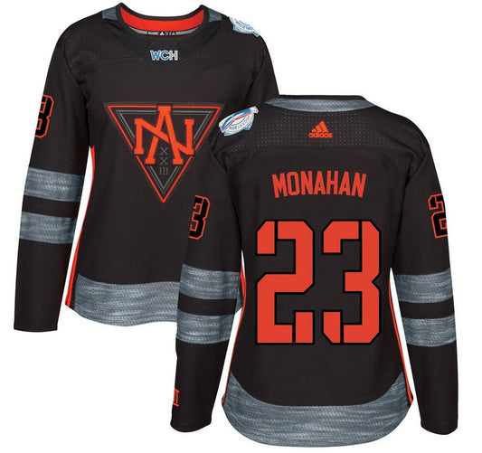 North America 23 Sean Monahan Black Women World Cup of Hockey 2016 Player Hockey Jersey