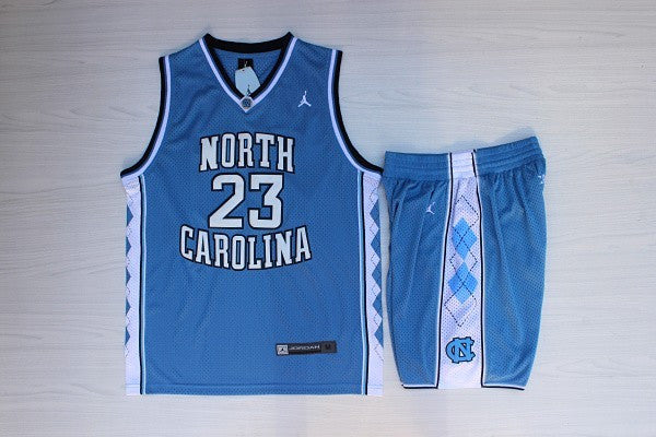 North Carolina 23 Michael College Mesh Basketball Jersey(With Shorts)