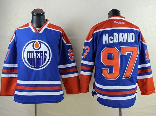 Oilers #97 Connor McDavid Light Blue Stitched Hockey Jersey