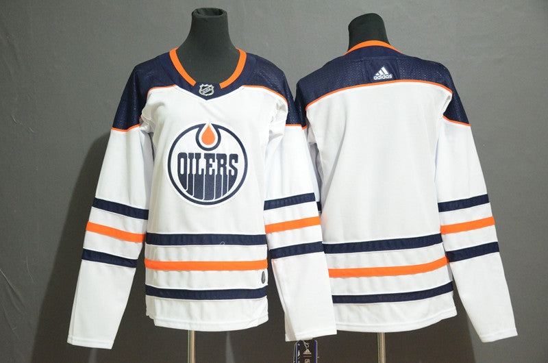 Oilers Blank White Youth Hockey Jersey