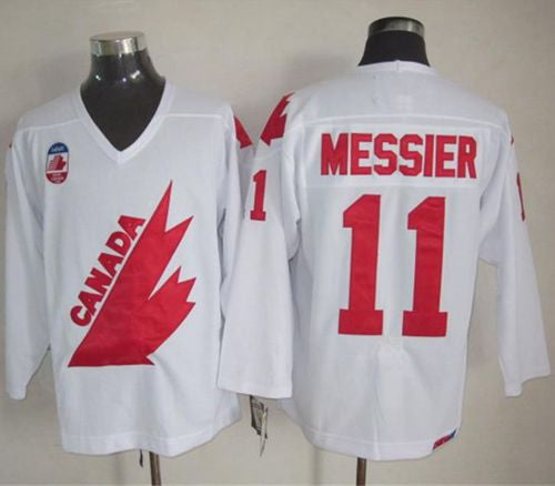 Olympic 1991 CA. #11 Mark Messier White CCM Throwback Stitched Hockey Jersey