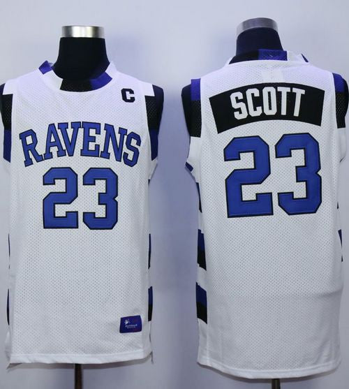 One Tree Hill Ravens #23 Nathan Scott White Stitched Basketball Basketball Jersey