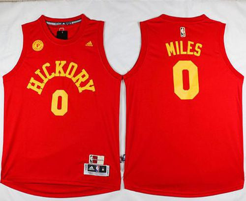 Pacers #0 C.J. Miles Red Hardwood Classics Stitched Basketball Jersey