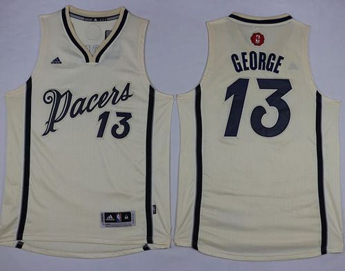 Pacers #13 Paul George Cream 2015-2016 Christmas Day Stitched Basketball Jersey