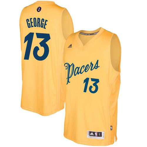 Pacers #13 Paul George Gold 2016-2017 Christmas Day Stitched Basketball Jersey