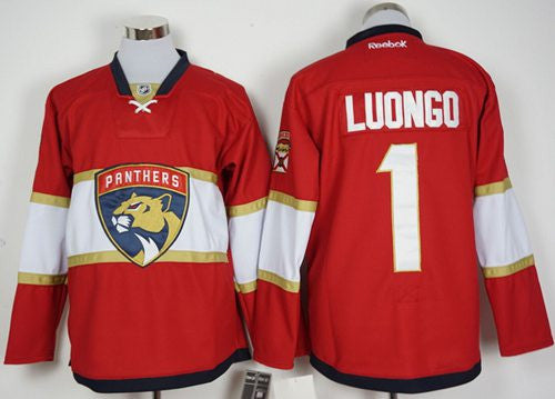 Panthers #1 Roberto Luongo Red New Stitched Hockey Jersey