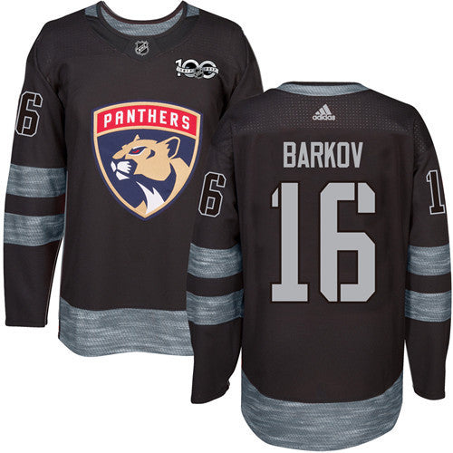 Panthers #16 Aleksander Barkov Black 1917-2017 100th Anniversary Stitched Hockey Jersey