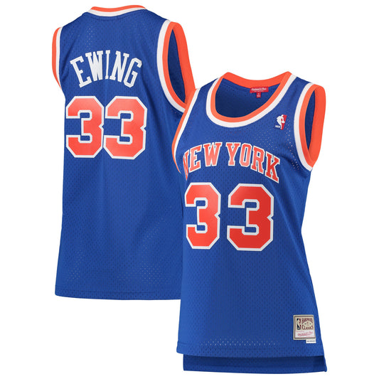 Patrick Ewing New York Knicks Women's 1991/92 Hardwood Classics Swingman Basketball Jersey - Blue