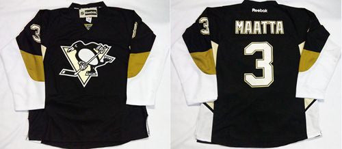 Penguins #3 Olli Maatta Black Home Stitched Hockey Jersey