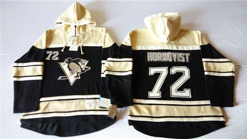 Penguins #72 Patric Hornqvist Black Sawyer Hooded Sweatshirt Stitched Hockey Jersey