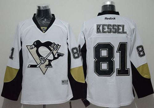 Penguins #81 Phil Kessel White Away Stitched Hockey Jersey