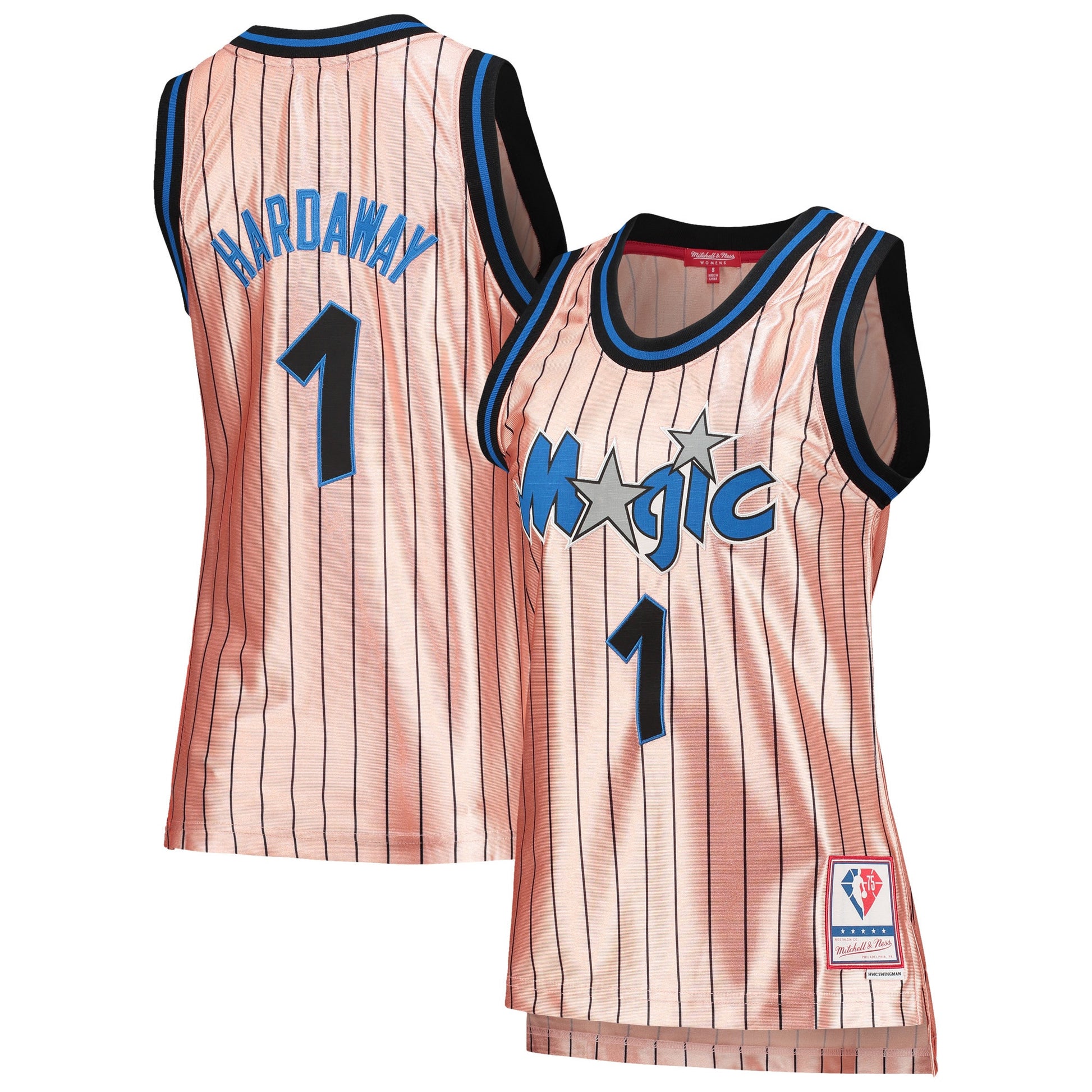 Penny Hardaway Orlando Magic Women's 75th Anniversary Rose Gold 1993 Swingman Basketball Jersey - Pink