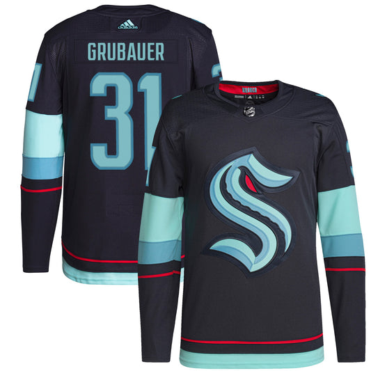 Philipp Grubauer Home Primegreen Player Hockey Jersey - Navy