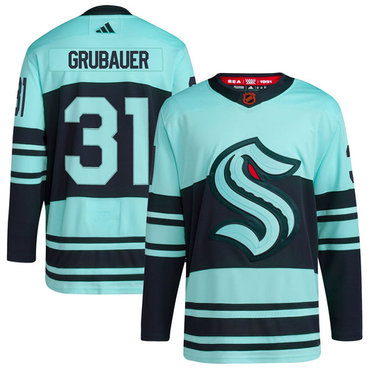 Philipp Grubauer Reverse Retro 2.0 Player Hockey Jersey - Teal