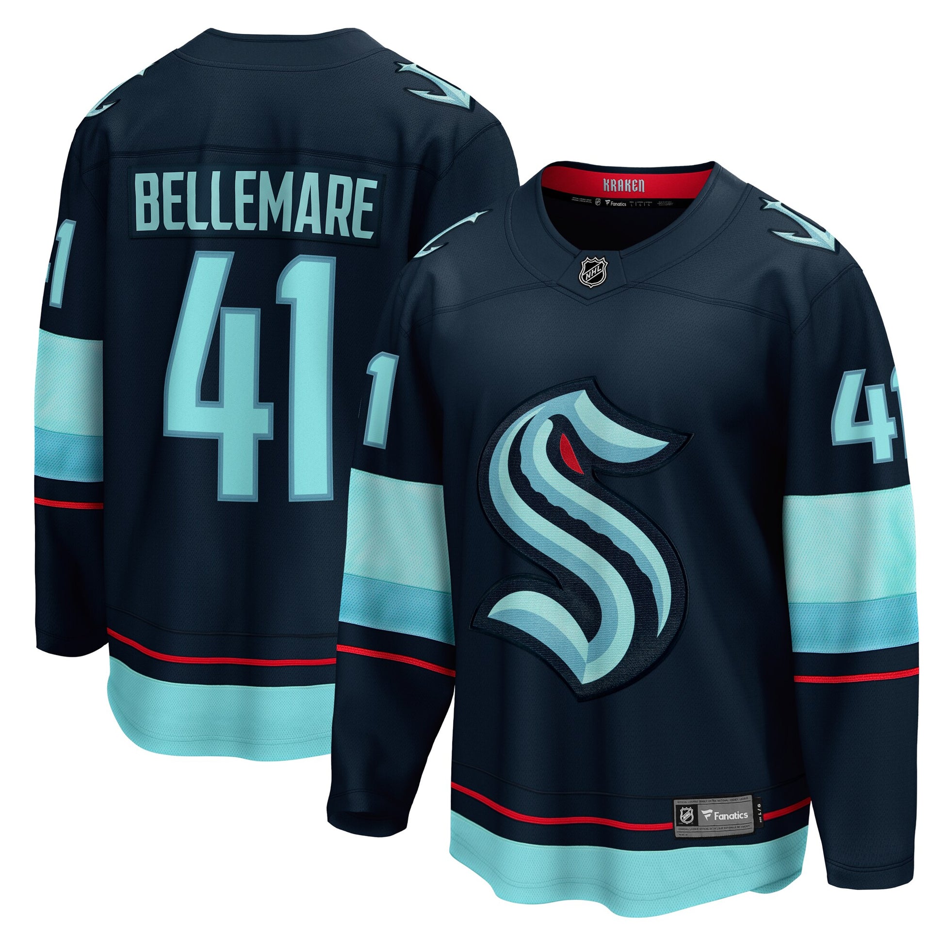 Pierre-edouard Bellemare Branded Home Breakaway Player Hockey Jersey - Deep Sea Blue