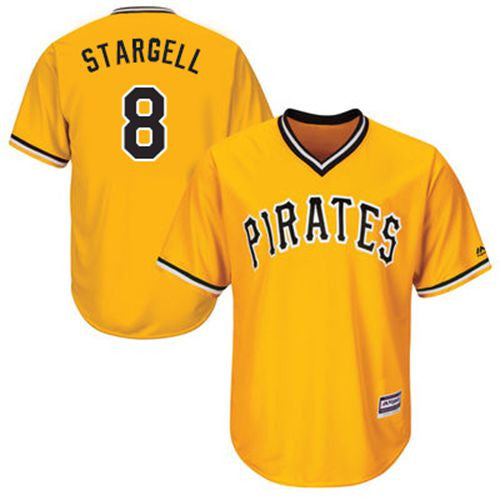  #8 Stargell Gold New Cool Base Stitched Jersey