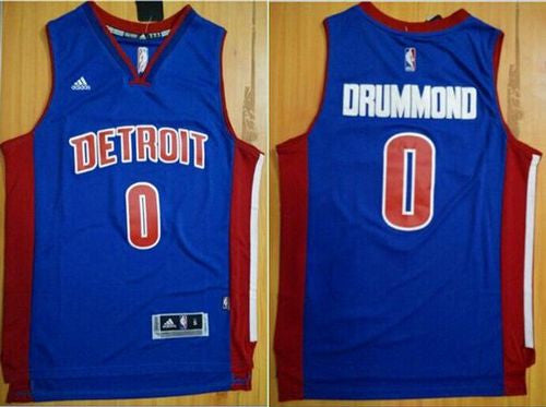 Pistons #0 Andre Drummond Blue Stitched Basketball Jersey