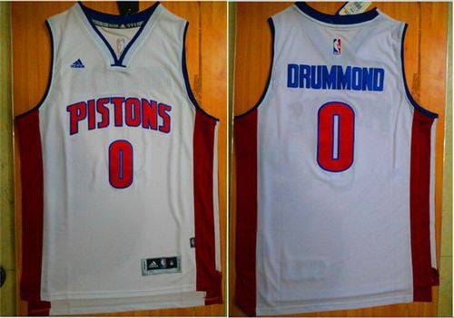 Pistons #0 Andre Drummond White Stitched Basketball Jersey