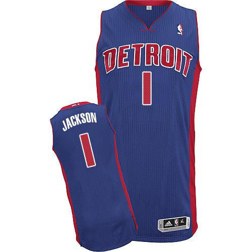 Pistons #1 Reggie Jackson Blue Stitched Basketball Jersey