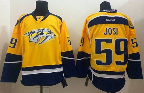 Predators #59 Roman Josi Yellow Home Stitched Hockey Jersey