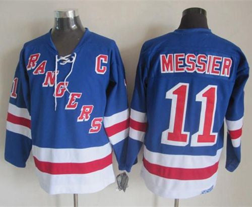 Rangers #11 Mark Messier Light Blue CCM Throwback Stitched Hockey Jersey