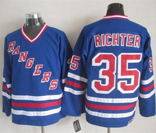 Rangers #35 Mike Richter Blue CCM Heroes of Hockey Alumni Stitched Hockey Jersey