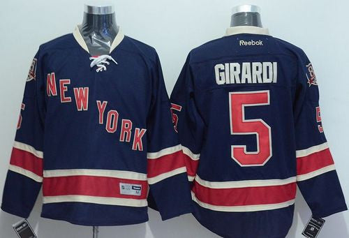 Rangers #5 Dan Girardi Navy Blue Alternate Stitched Hockey Jersey