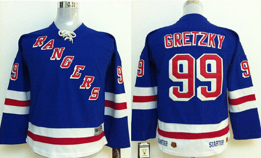 Rangers 99 Gretzky Blue Youth Hockey Jersey