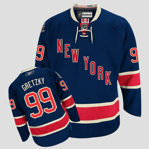 Rangers #99 Wayne Gretzky Dark Blue Third Stitched Hockey Jersey