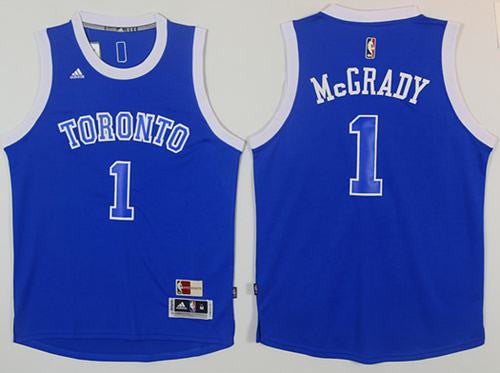 Raptors #1 Tracy Mcgrady Light Blue Throwback Stitched Basketball Jersey