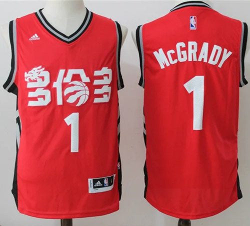 Raptors #1 Tracy Mcgrady Red Slate Chinese New Year Stitched Basketball Jersey