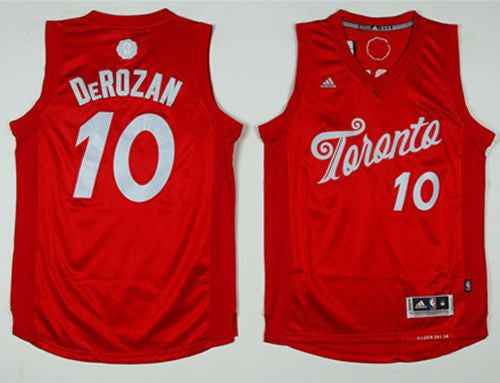 Raptors #10 DeMar DeRozan Red 2016-2017 Christmas Day Stitched Basketball Jersey