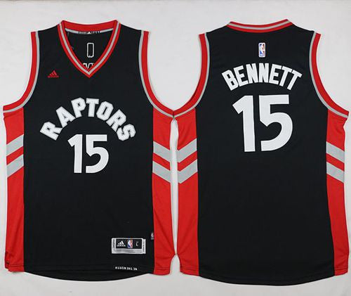 Raptors #15 Anthony Bennett Black Stitched Basketball Jersey