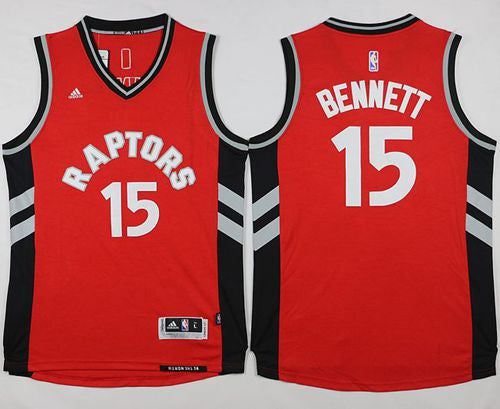 Raptors #15 Anthony Bennett Red Stitched Basketball Jersey