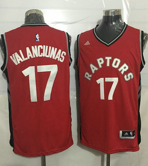 Raptors #17 Jonas Valanciunas Red Stitched Basketball Jersey