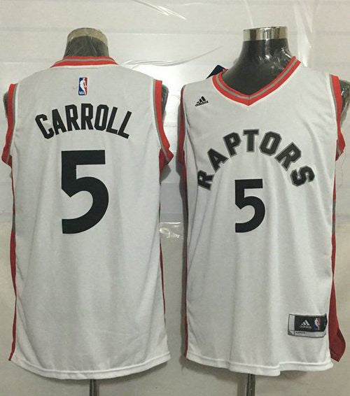 Raptors #5 DeMarre Carroll White Stitched Basketball Jersey