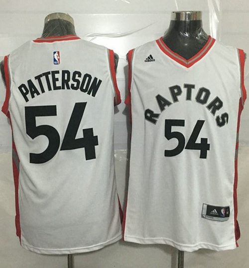 Raptors #54 Patrick Patterson White Stitched Basketball Jersey