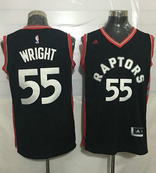 Raptors #55 Delon Wright Black Stitched Basketball Jersey