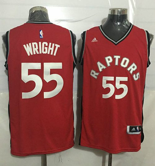 Raptors #55 Delon Wright Red Stitched Basketball Jersey